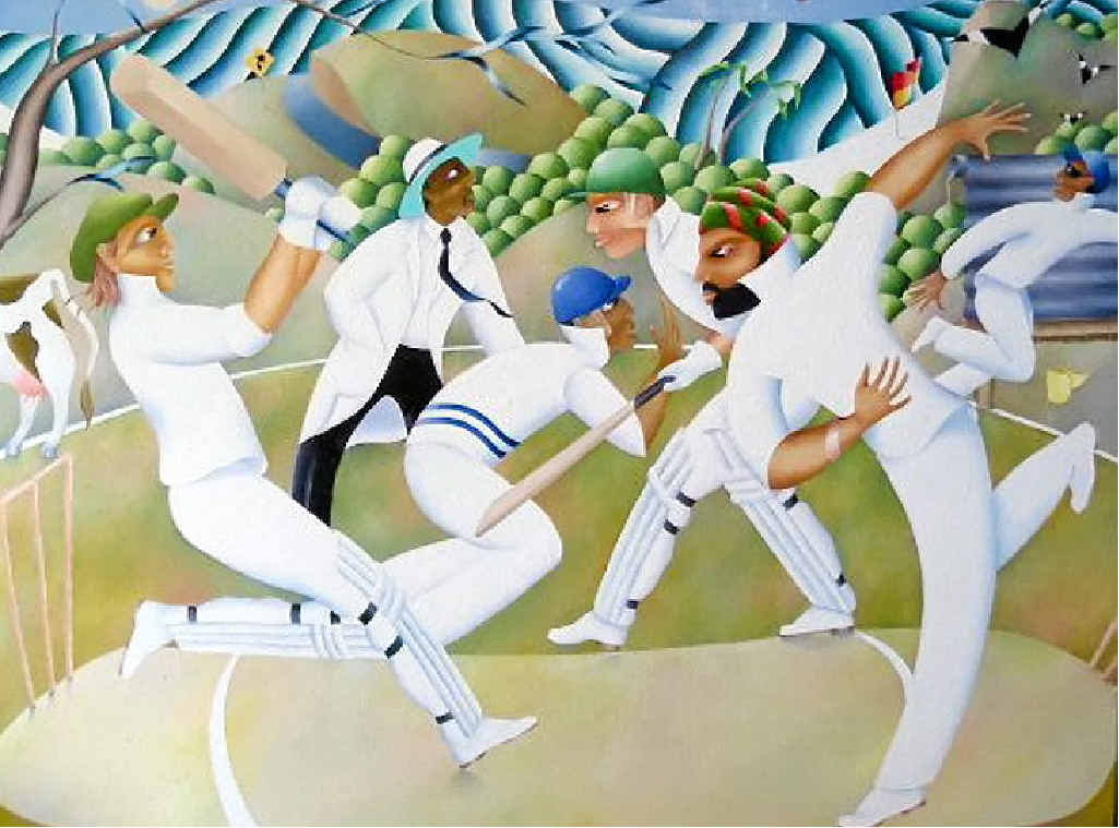 PASSES TEST: The painting by John Campbell that is a finalist in the Cricket Awards. PASSES TEST: The painting by John Campbell that is a finalist in the Cricket Awards.